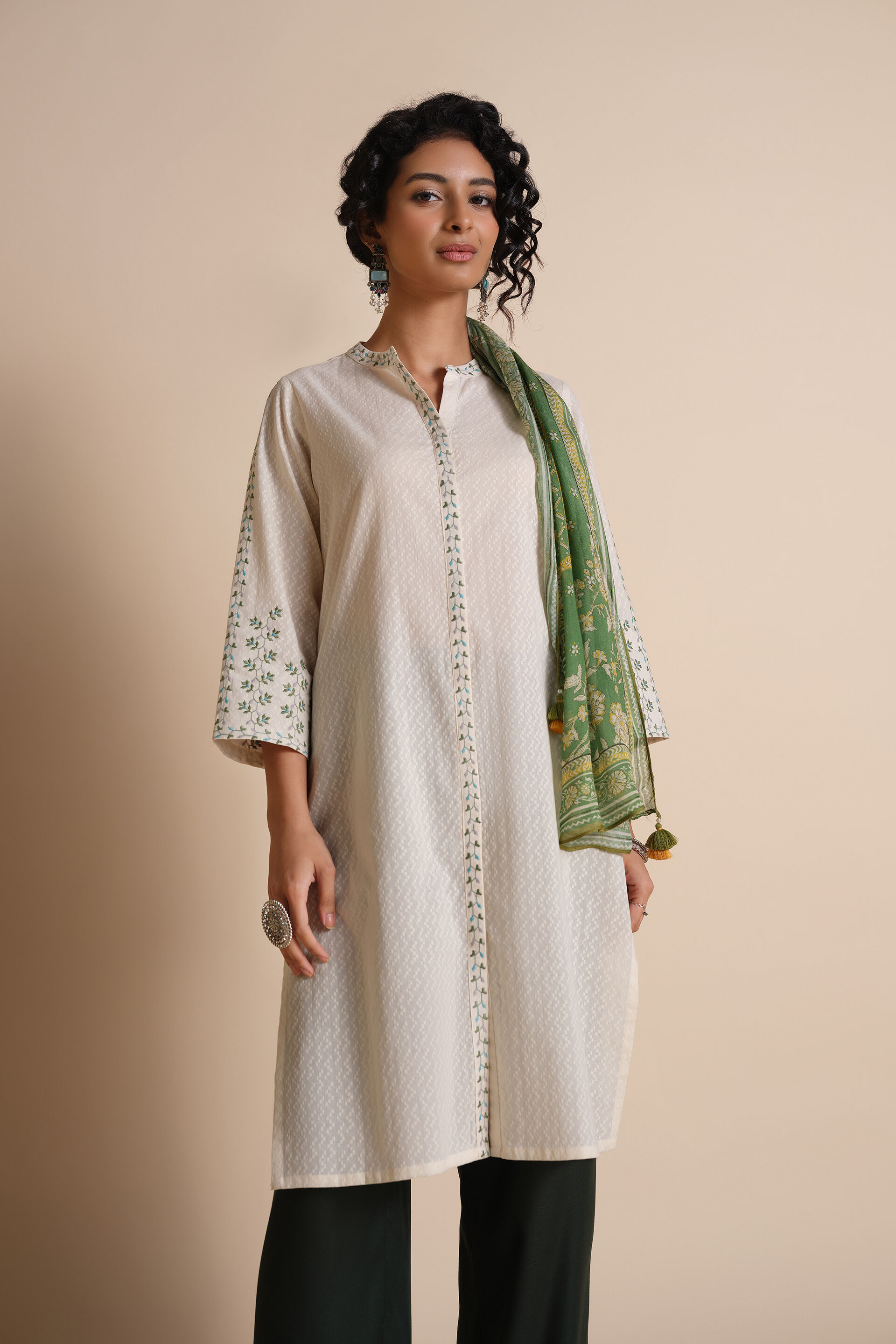Roohani Kurta, Off White, image 2